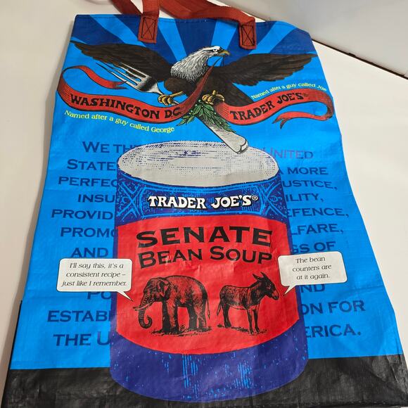 Trader Joe's WASHINGTON DC Regional Reusable Shopping Tote Bag - Picture 2 of 6
